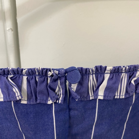 Cinq a Sept Striped V-Neck Peplum top - Picture 3 of 4